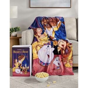 Disney Beauty And The Beast Classic VHS Boxed Silk Touch Throw 50 x 70 SOLD OUT!